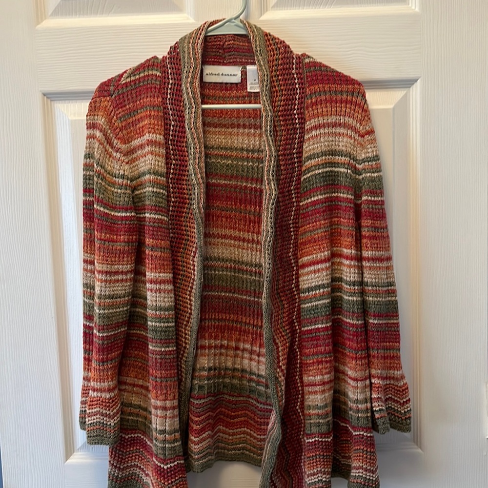 Fall colored cardigan size medium.